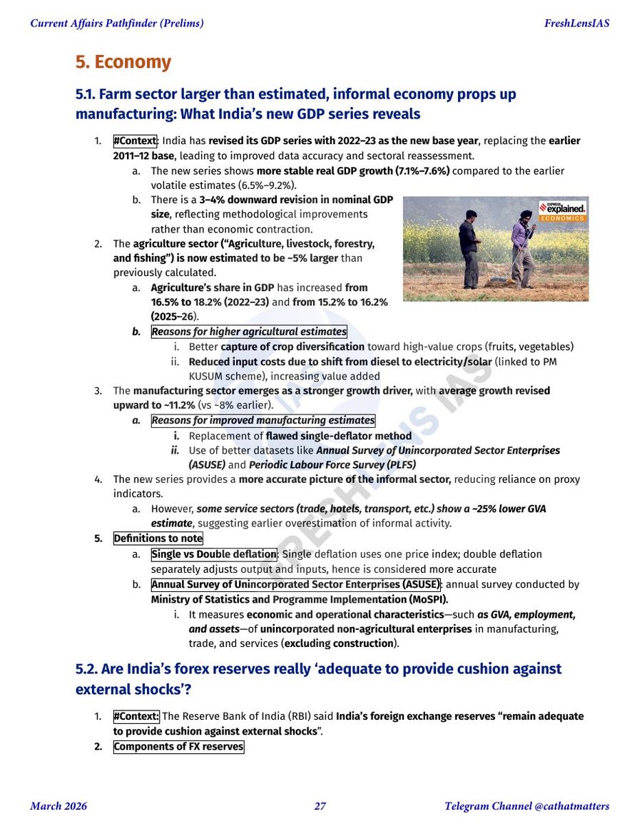 Economy page from the March 2026 Pathfinders